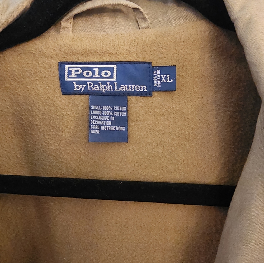Vintage Ralph Lauren Polo Key West Khaki Green Embroidered Jacket Mens XL - Picture 2 of 12